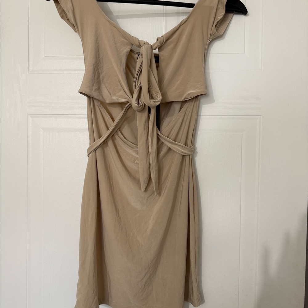 Mini Beige Women's Dress